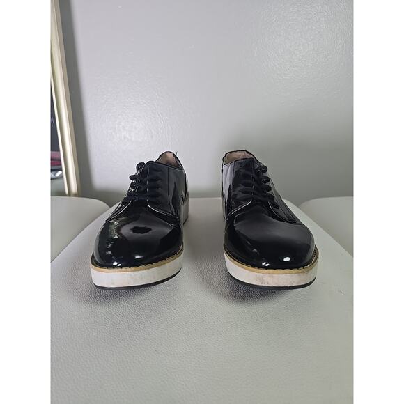 Patent Black Leather Steve Madden 10M Acedemia Hottie Winter Fall Holiday Shoes - Picture 3 of 7